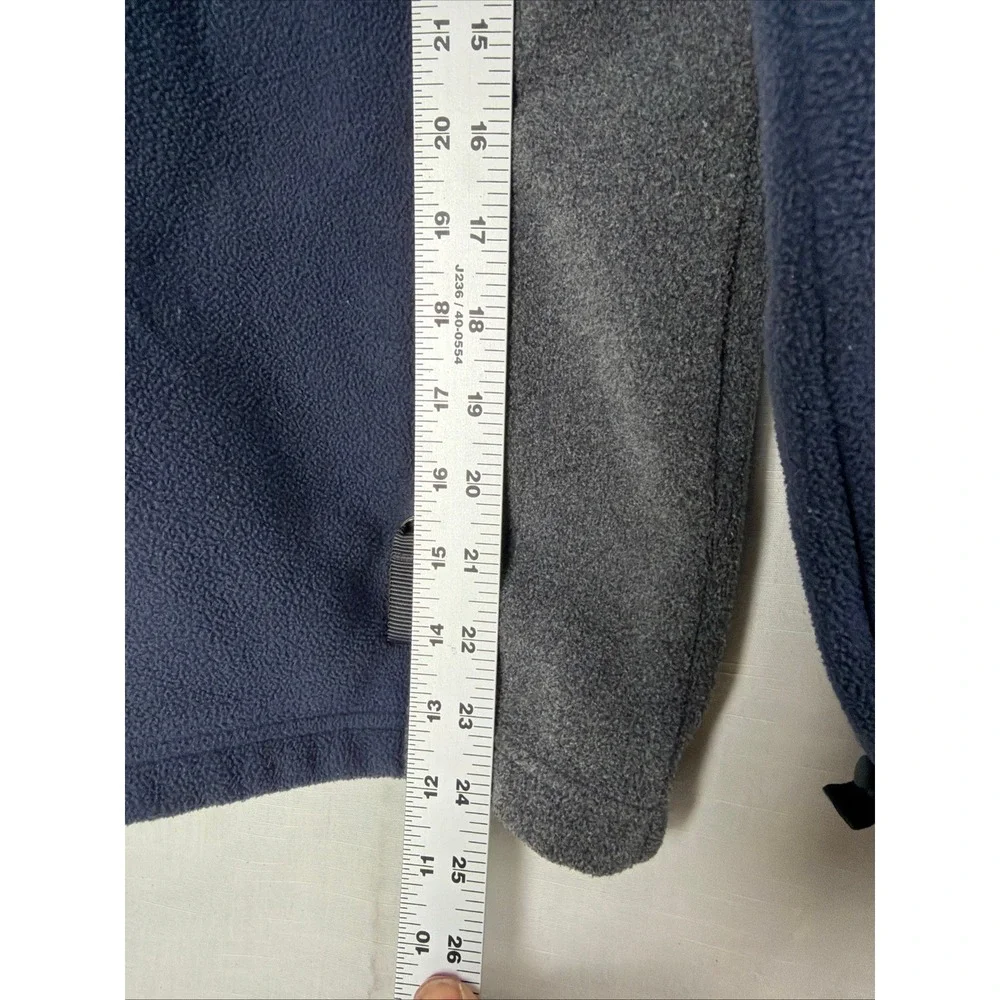 The North Face Full Zip Fleece Jacket Navy Blue Gray Mens Small 0266